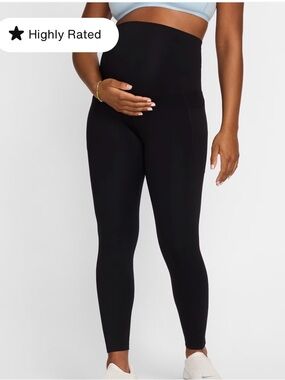 Women's High-Waisted 7/8 Leggings with Pockets (Maternity)